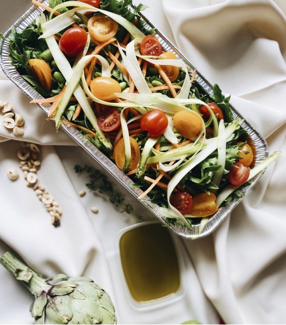 Зеленый салат с овощами "Приготовь сам"